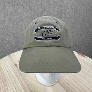 Ducks Unlimited San Antonio Baseball Cap Khaki Embroidered Logo Adjustable Strap